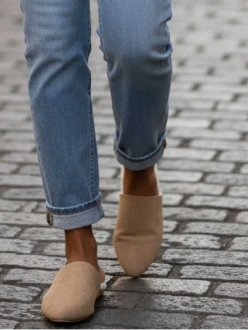 Universal Thread Beige Slip-On Mule Flats